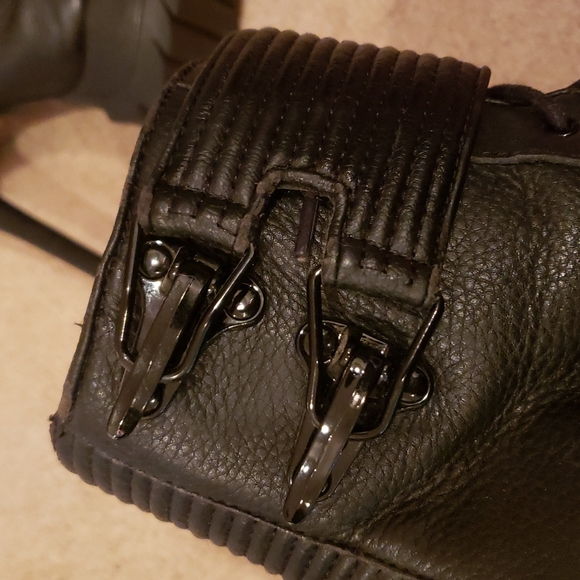 Sam Edelman platform booties. A ribbed, buckled zip up boot - Picture 6 of 10